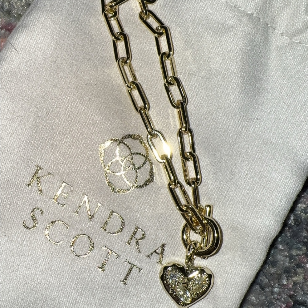 Kendra Scott Gold Heart Charm Bracelet